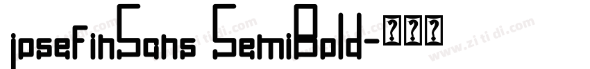 josefin5ans 5emiBold字体转换